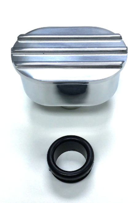 Hot Rod Oval Full Polished Billet Aluminum Valve Cover Breather W/ Grommet