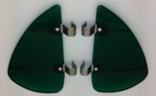 Vintage Style Green Accessory Vent Wing Air Deflector Breeze Breezies Pair
