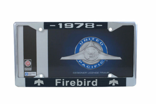 1978 Pontiac Firebird Chrome License Plate Frame with 4 Hole Mount, Set of 2