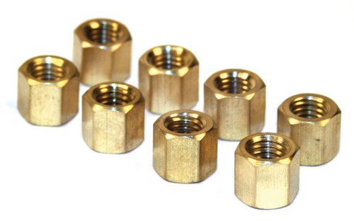 EMPI VW BUG BUS BRASS EXHAUST NUTS, SET OF 8 43-6051