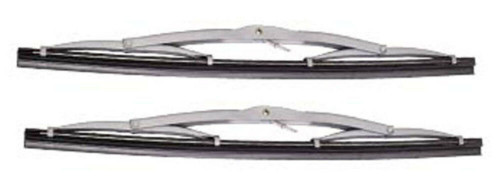 Wiper Blade Package, Pair, Silver, Compatible with VW 1965-1967 Type-1 Bug/Beetle