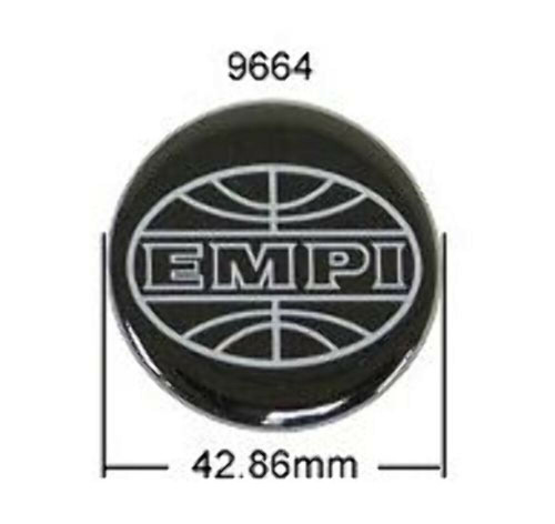 EMPI WHEEL CENTER CAP BUTTON, LOGO STICKERS, SET OF 4 "EMPI " 42.86mm 9664