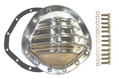 Differential Cover, REAR, Polished Aluminum Fin, Fits Chevy/GM 12 Bolt 8.75" RG