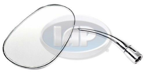 1953-1967 VW BUG BEETLE NEW CHROME STOCK REPLACEMENT MIRROR OVAL LEFT