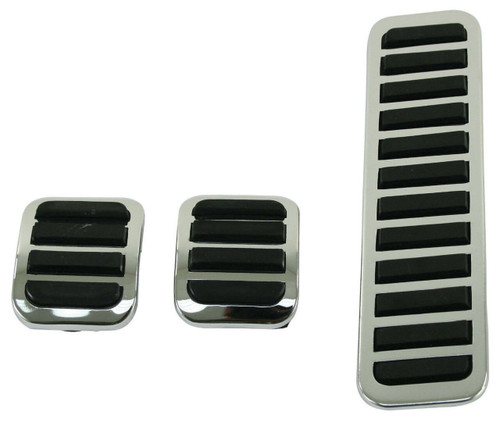 Custom Pedal Covers, Throttle, Brake And Clutch, 3-pc, Fits VW Beetle Bug Ghia, EMPI 4551