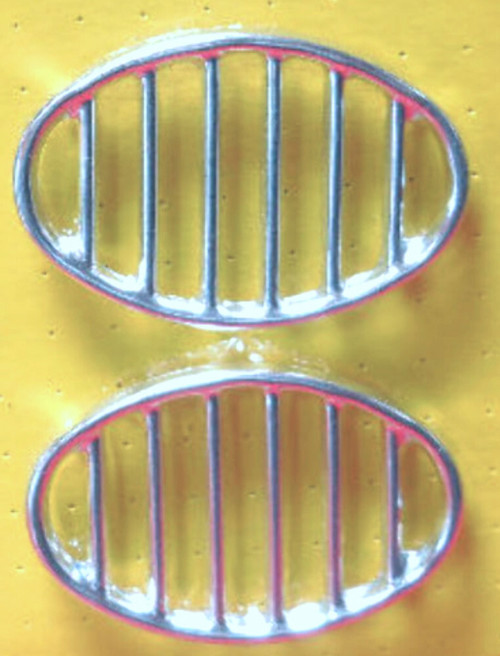 Horn Grilles, Stock, PAIR, GERMAN, Fits Air Cooled VW Beetle 1952-67, 113-853-641A