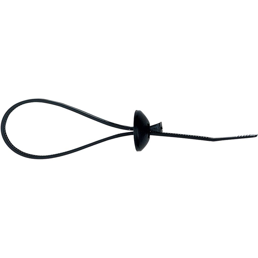 9" Black Universal Button Head Cable Tie HiLine Inc.