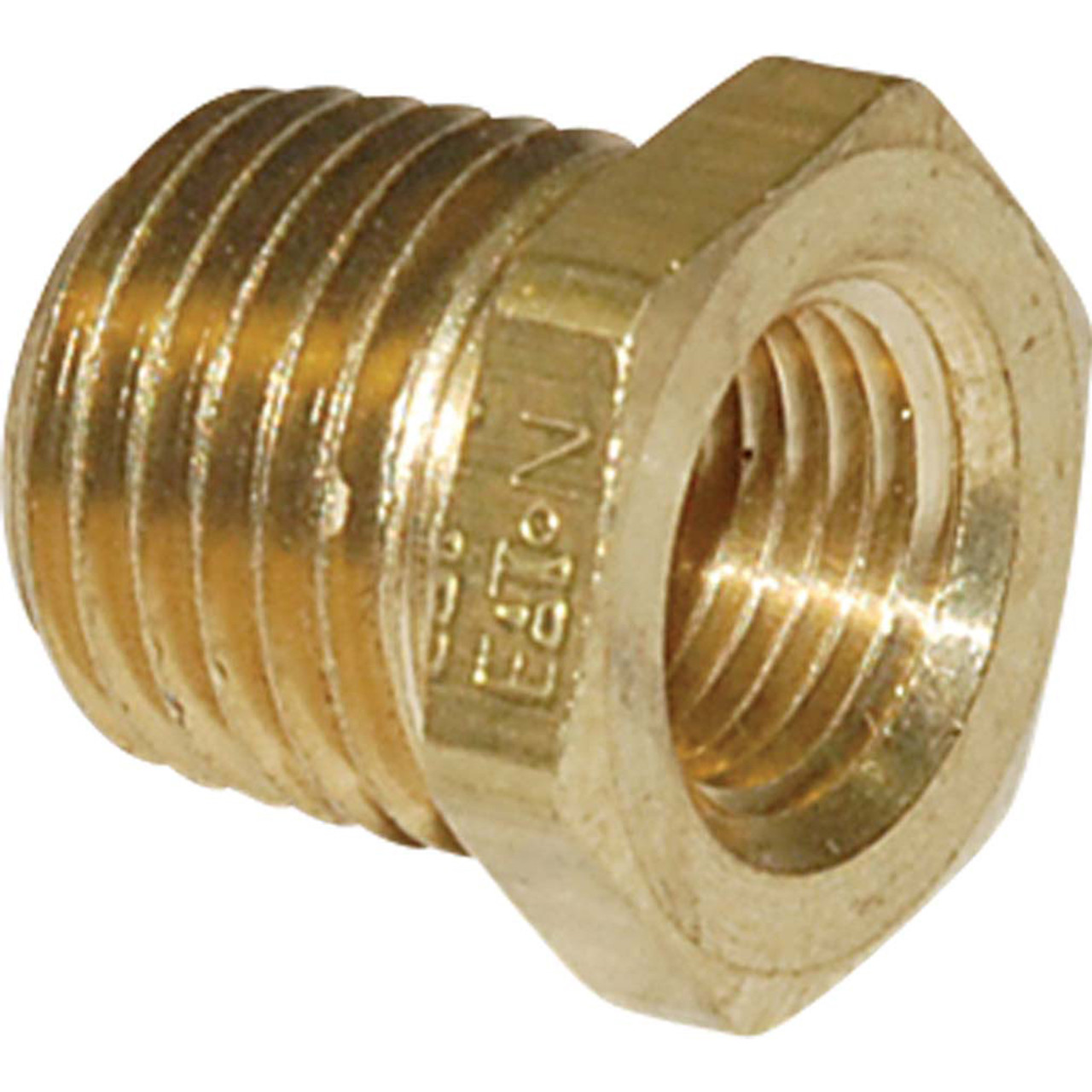 1/4 MPT x 1/8" FPT, Brass Pipe Bushing 3220X4X2 HiLine Inc.