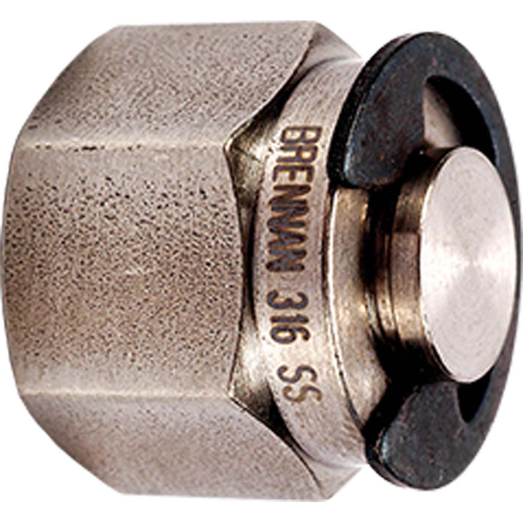 BRENNAN 1/4" Tube OD X 1/8" NPT Male Straight Connector – 316 Stainless Steel