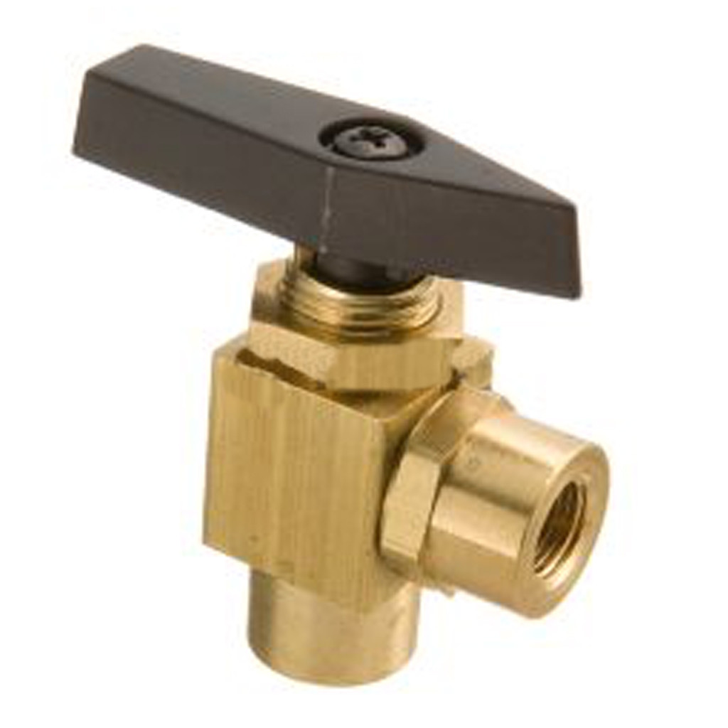 1/4 in, F x F NPT, Instrumentation 2-WAY 90 deg Ball Valve