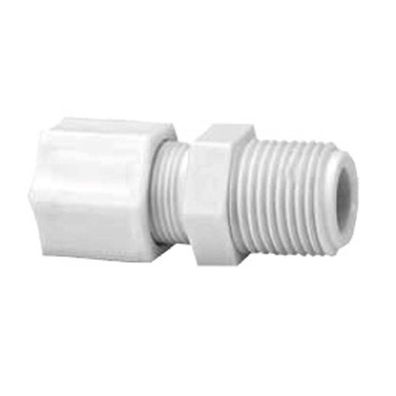 1/2 Tube O.D. x 1/4 MPT, Male Connector Molded Compression Tube Fittings  - 1568X8X4 - Hi-Line Inc.