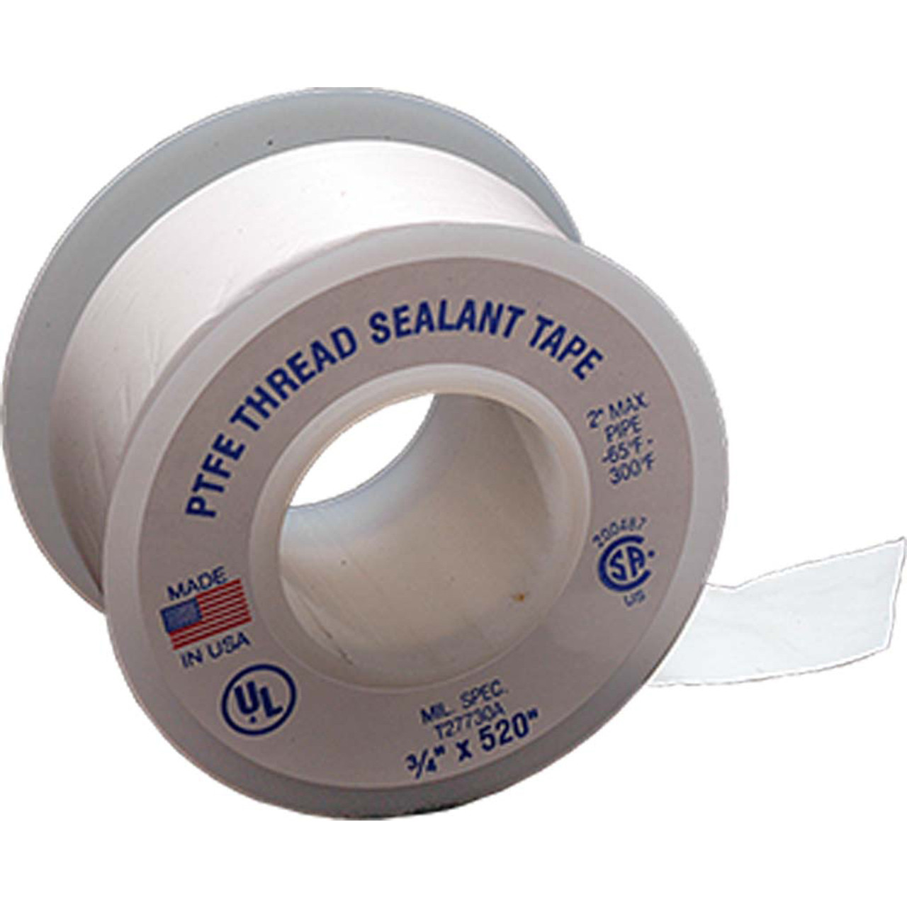 3/4 White PTFE Thread Sealant Tape - Heavy Duty - Hi-Line Inc.