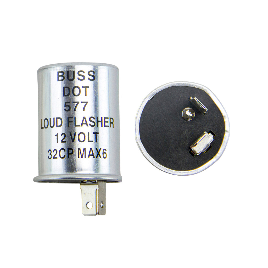 12 VDC Thermal Flasher - 2 Terminal, 2 to 6 Bulbs, 14 AMPS - Hi