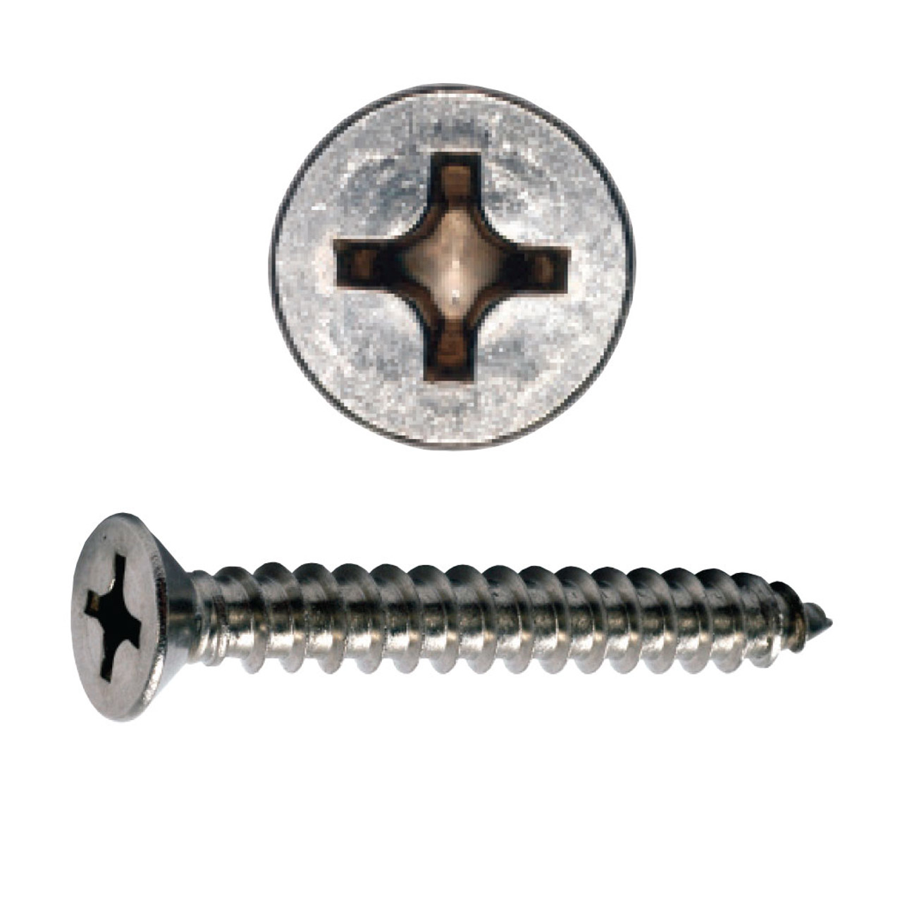 Details about   #14 x 1-1/2" Phillips Flat Head Sheet Metal Screws Stainless Steel Qty 100