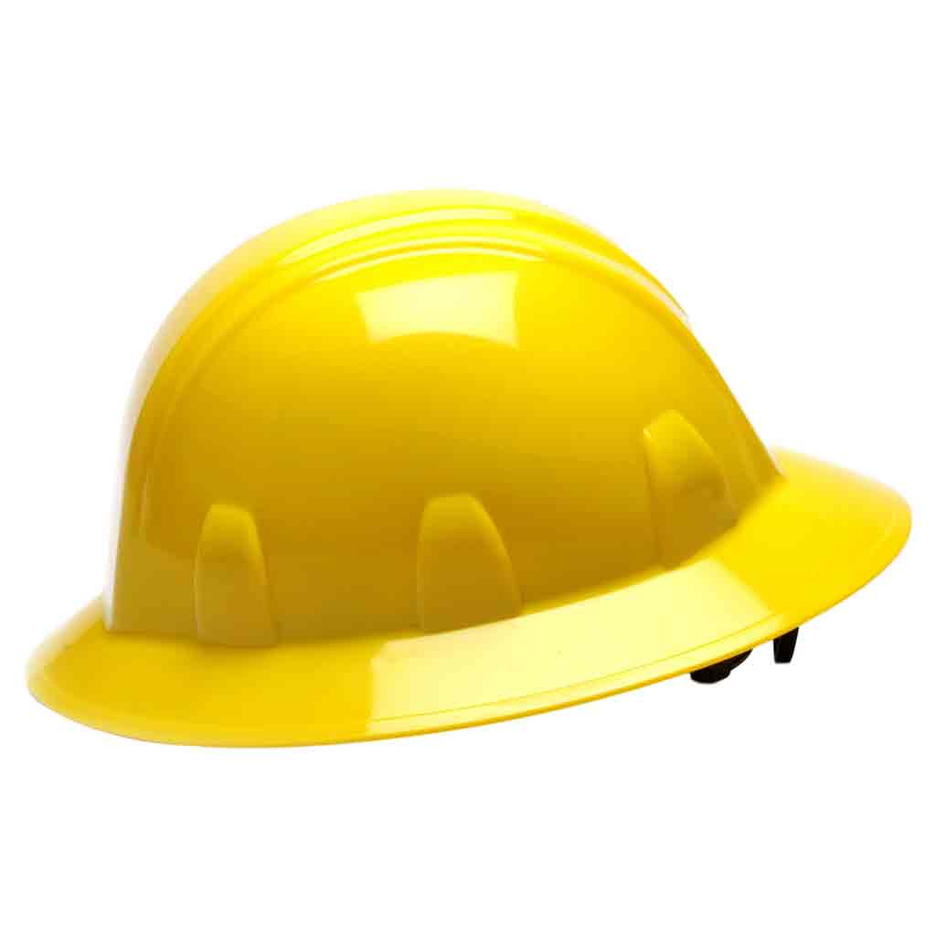 NEW Hard Hat, Full Brim, Yellow HiLine Inc.