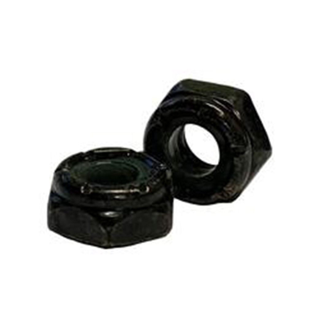 #10-32 Nylon Insert Lock Nut, Zinc Plated Black - Hi-Line Inc.
