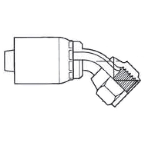 JIC 37 deg Female Swivel 45 deg Tube Elbow