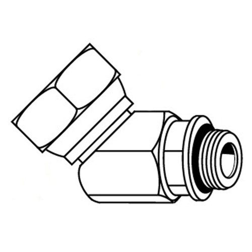 45 deg Swivel Elbow Male Straight to Female Pipe