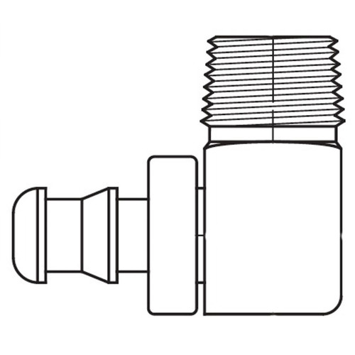 Male Pipe Rigid 90 deg Elbow, 100 'B' Series