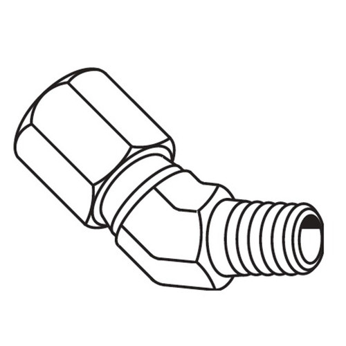 45 deg Male Elbow, Flareless Ermeto