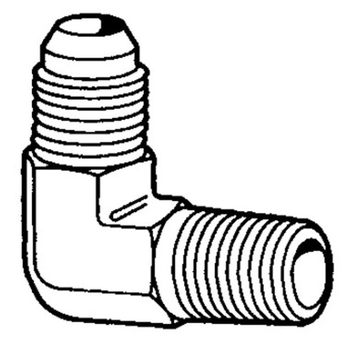 Male BSP Tapered Pipe to Male SAE 37 deg 90 deg
