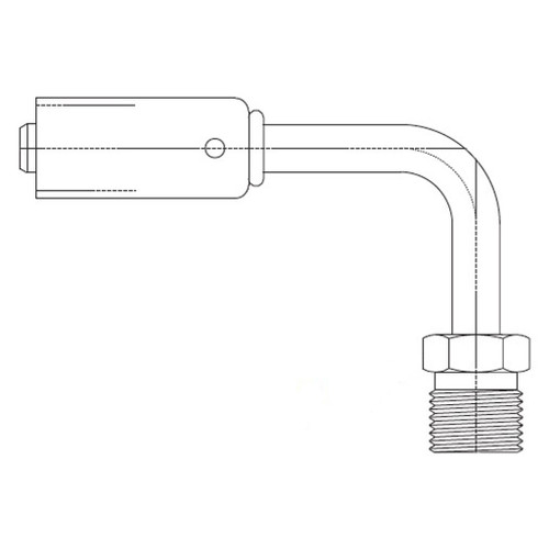 Bumped Tube O-Ring Male Rigid 90 deg Tube Elbow