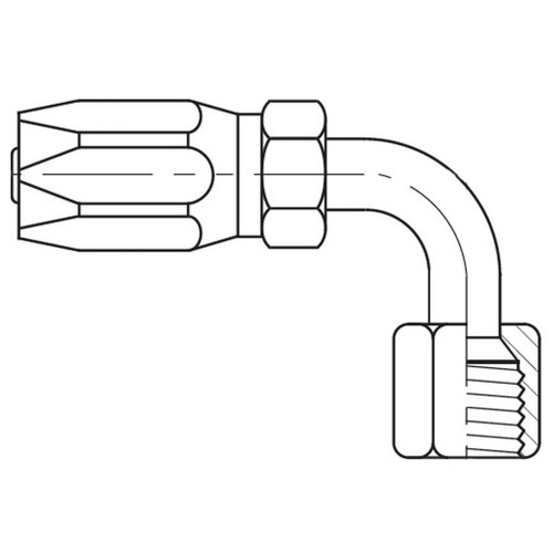 JIC 37 deg Female Swivel 90 deg Tube Elbow