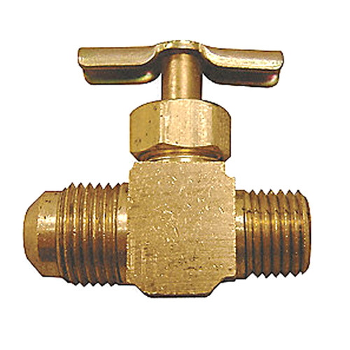 SAE 45 deg Flare Straightway Needle Valve