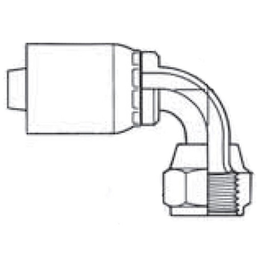 JIC 37 deg Female Swivel 90 deg Tube Elbow