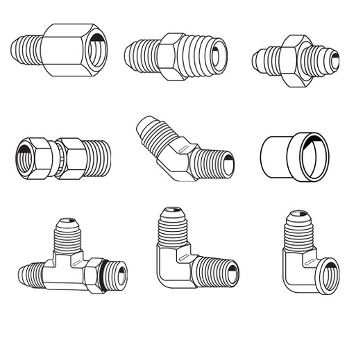Carbon Steel, JIC 37 deg