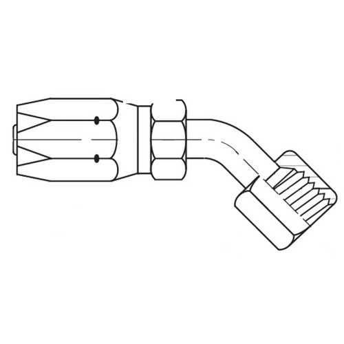 JIC 37 deg Female Swivel 45 deg Tube Elbow
