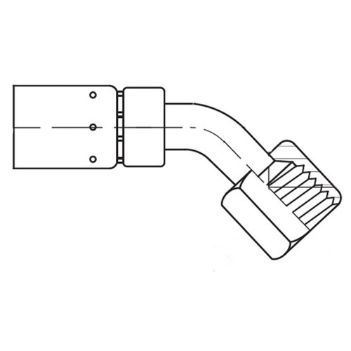 SAE 45 deg Female Swivel 45 deg Tube Elbow