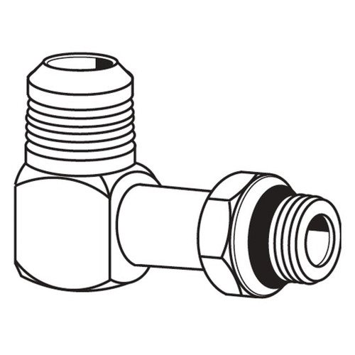 90 deg Elbow Long-Straight Thread O-Ring, JIC 37
