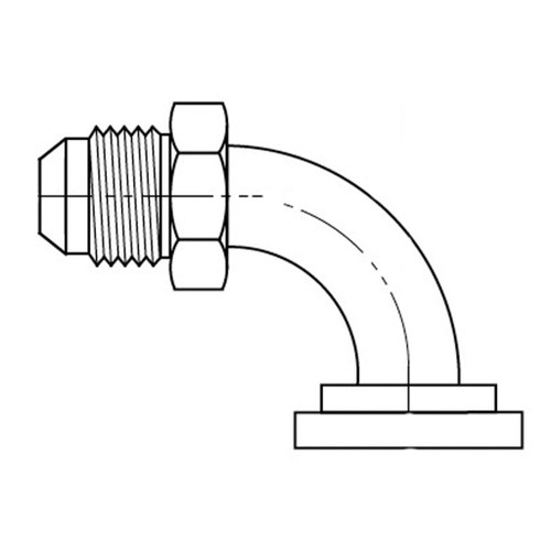 90 deg Elbow (SAE Code 61), Split Flange