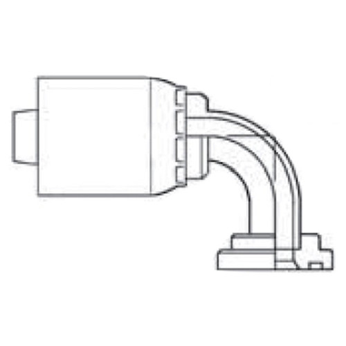 Split Flange 90 deg Tube Elbow (SAE Code 61)