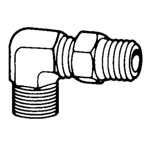 90 deg Elbow Male Pipe Swivel to Male Pipe Rigid