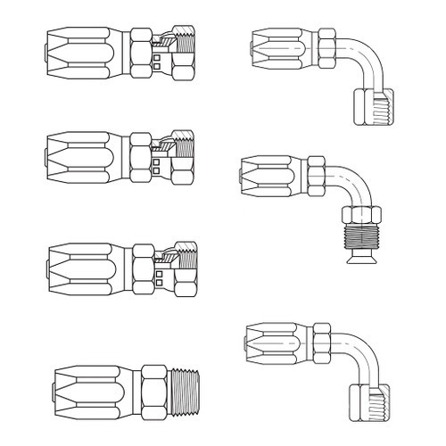 213 'N' Series, Field Attachable Hose Fittings