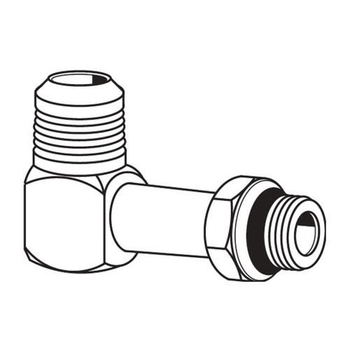 90 deg Elbow Extra Long - Straight Thread O-Ring