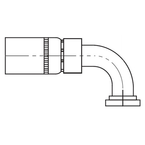 Split Flange 90 deg Tube Elbow (SAE Code 62)
