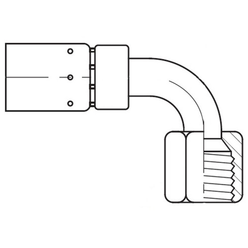 SAE 45 deg Female Swivel 90 deg Tube Elbow