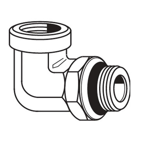 90 deg Straight Thread O-Ring Male Elbow