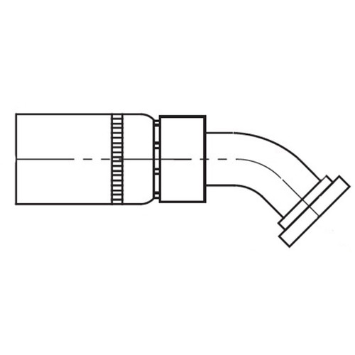 Split Flange 45 deg Tube Elbow (SAE Code 62)