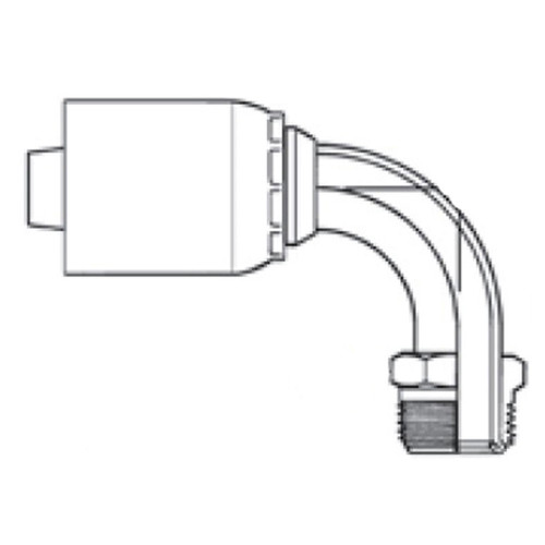 Inverted Male Swivel 90 deg Tube Elbow