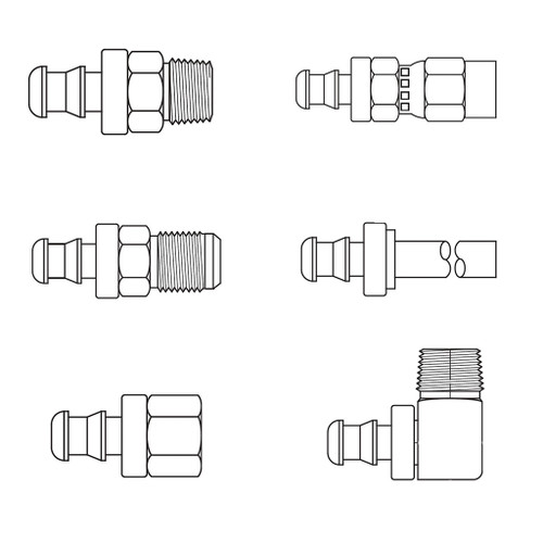 100 'B' Series, Field Attachable Hose Fittings