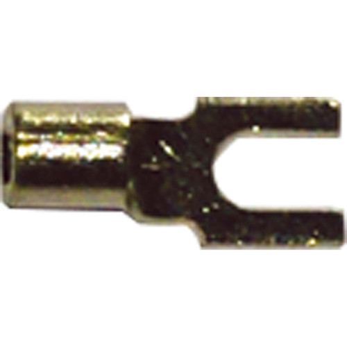 12-10 AWG, Fork, #8 Stud, Copper Non-Insulated Brazed Seam 12-10 AWG, Fork, #8 Stud, Copper Non-Insulated Brazed Seam