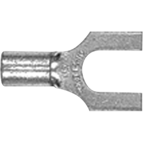 12-10 AWG, Fork, 1/4" Stud, Copper Non-Insulated Brazed Seam 12-10 AWG, Fork, 1/4" Stud, Copper Non-Insulated Brazed Seam