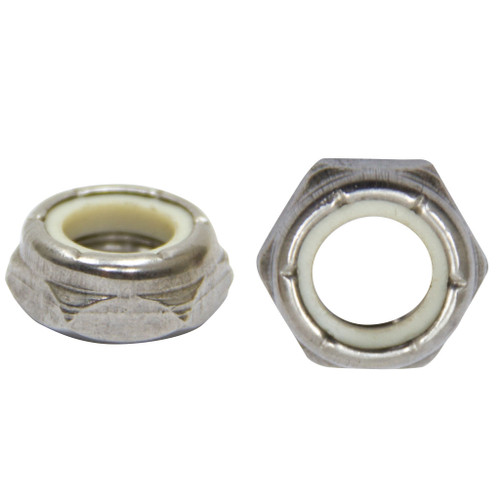 7/16"-14 Low Profile Nylon Insert Self-locking Nut, Zinc Plated