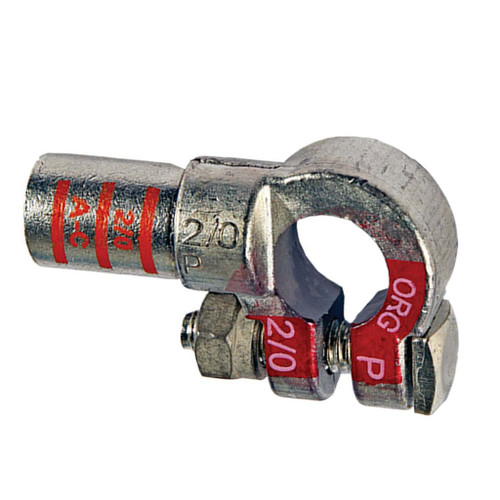 2/0, Positive, Right Elbow, ECO-MAX Pure Copper Battery Terminal 2/0, Positive, Right Elbow, ECO-MAX Pure Copper Battery Terminal