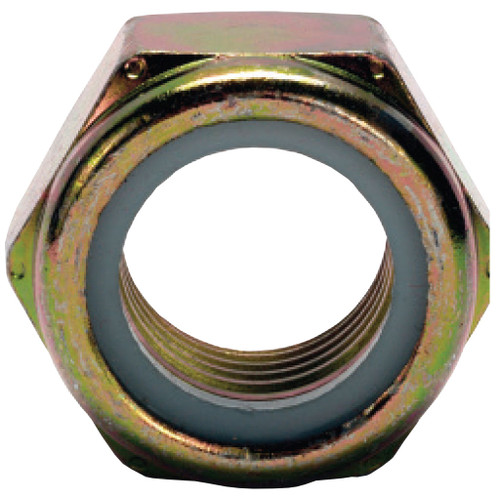 1"-14 Nylon Insert Lock Nut, Yellow Zinc 1"-14 Nylon Insert Lock Nut, Yellow Zinc