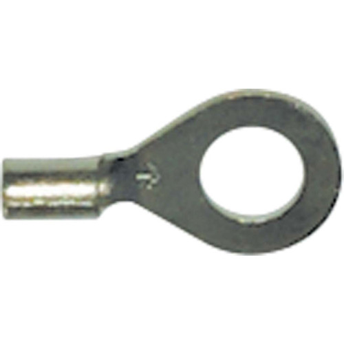 16-14 AWG, Ring, 1/4" Stud, Copper Non-Insulated Brazed Seam